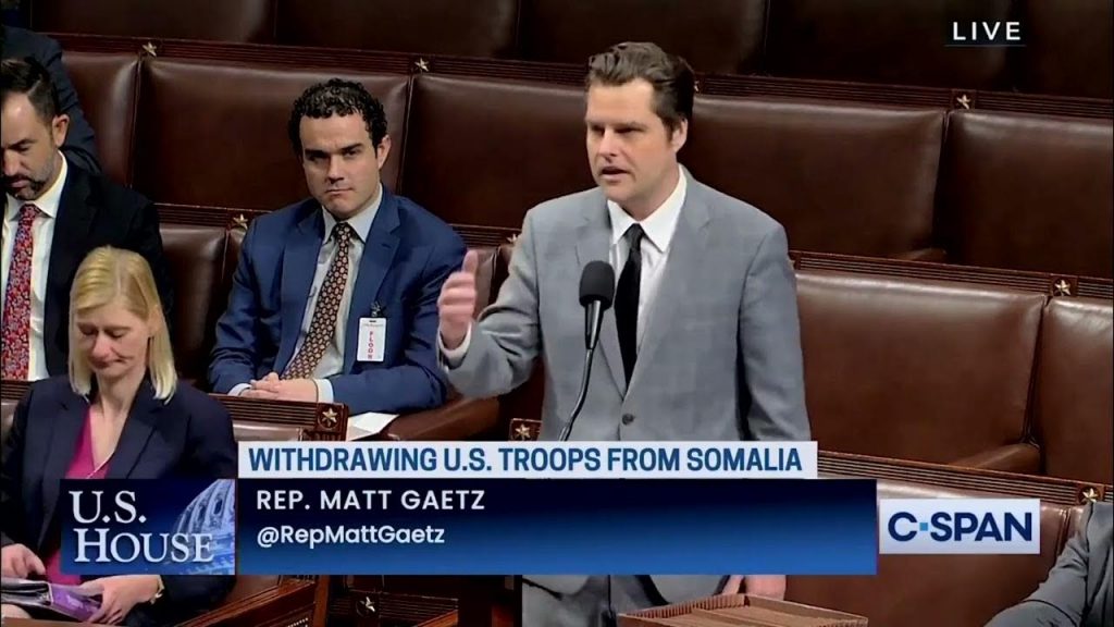 Congressman Matt Gaetz: Bring Our Troops Home From Somalia!