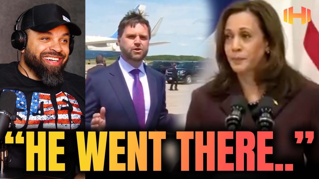 JD Vance Walks Up and Challenges Kamala Harris Outside Her Plane