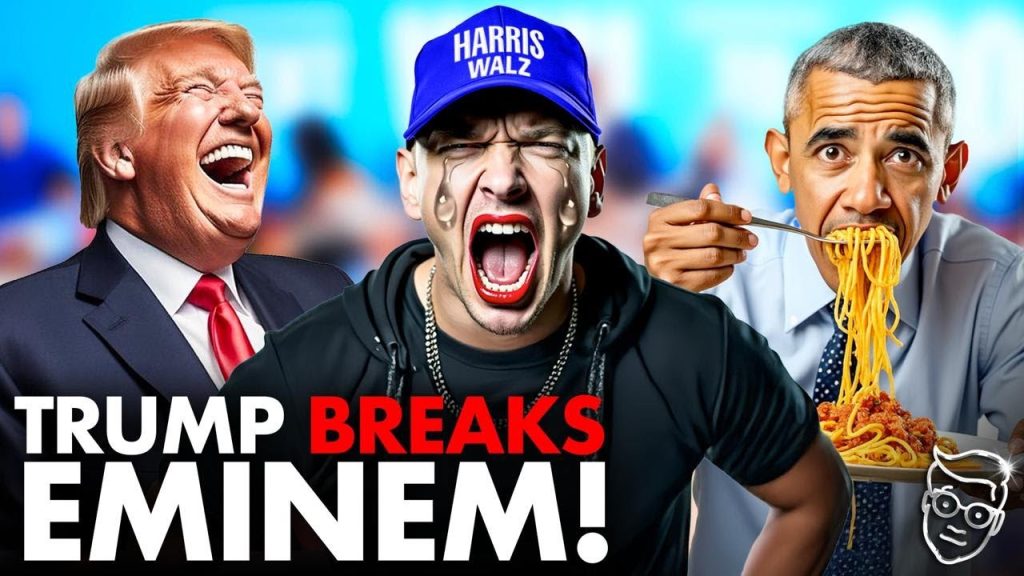 Trump BREAKS Eminem | Rapper Literally Shaking and In-TEARS On-Stage Endorsing Kamala