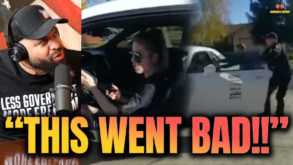 Out of Control Woman Runs into Out of Control Cops!