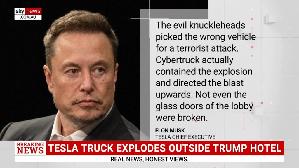 Evil knuckleheads picked the wrong vehicle’: Cybertruck contained blast at Trump Hotel Evil knuckleheads picked the wrong vehicle’: Cybertruck contained blast at Trump Hotel