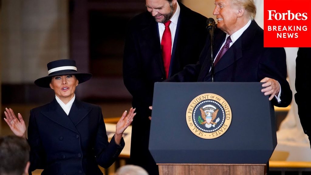 Her Feet Are Absolultely Aching’: Trump Jokes About Melania Trump During Post-Inaugural Remarks Her Feet Are Absolultely Aching’: Trump Jokes About Melania Trump During Post-Inaugural Remarks