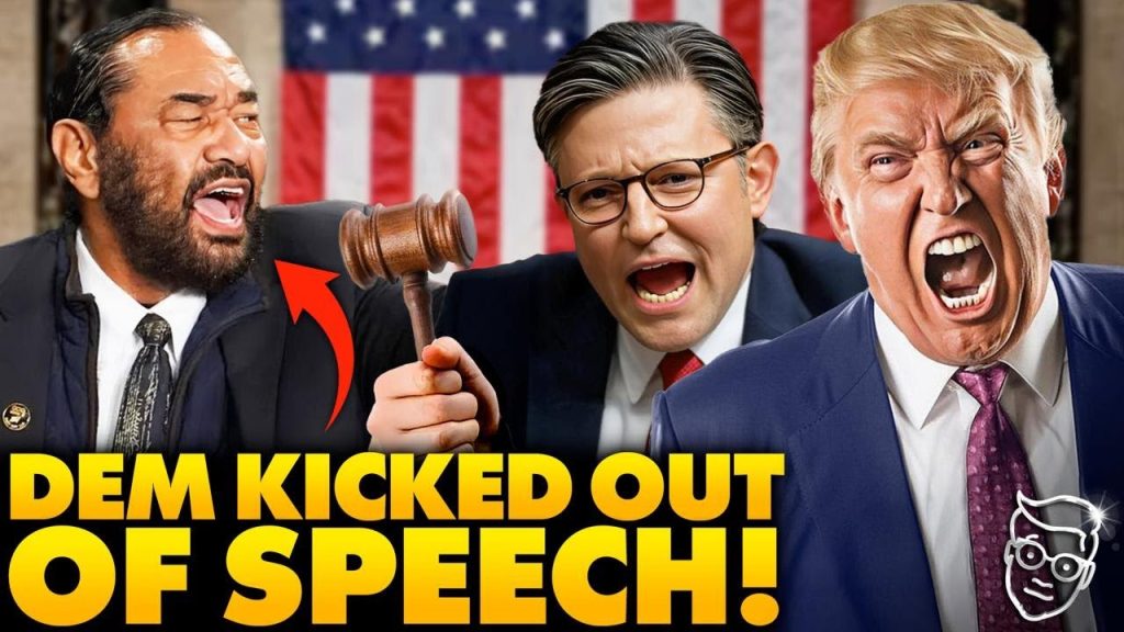 Rabid, Screaming Democrat REMOVED from Trump Speech By FORCE, Cops DRAG Him OUT Of Capitol